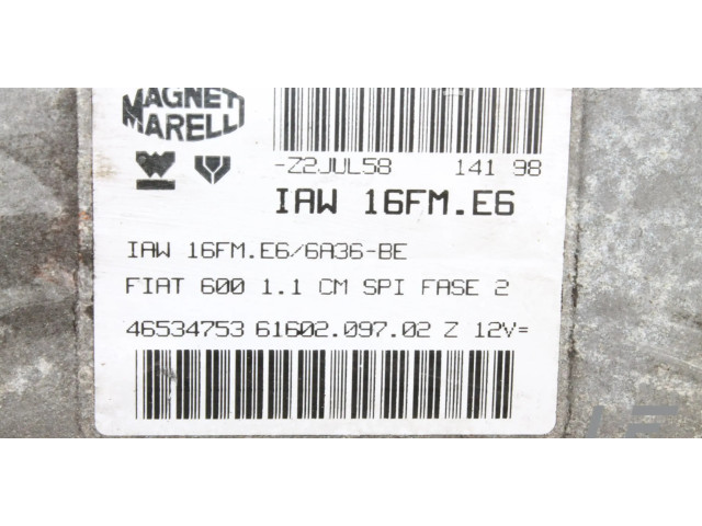 Блок управления двигателя 46534753 Fiat Seicento/600