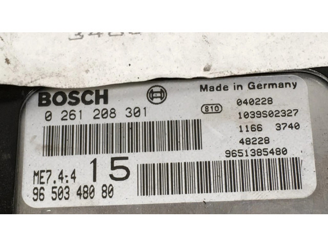 Řídící jednotka 0261208301, 9650348080   Peugeot 307 2004