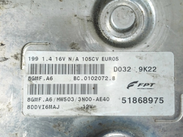 Řídící jednotka 51868975, 8GMFA6 Fiat Punto Evo 2011