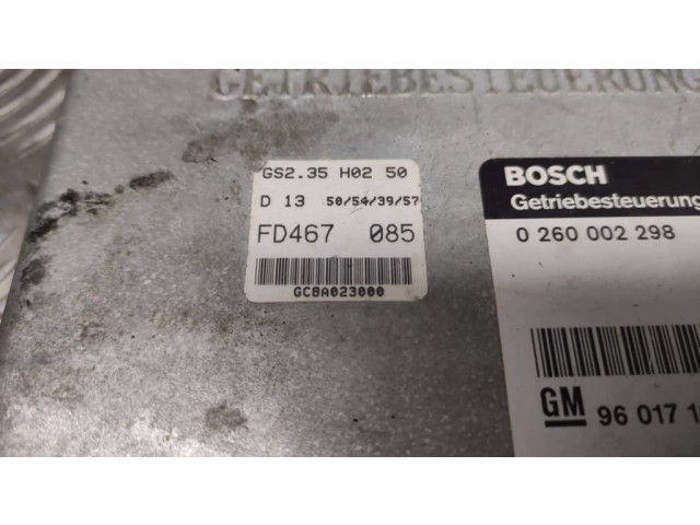 Блок управления двигателя 96017168, 0260002298   Opel Omega B1