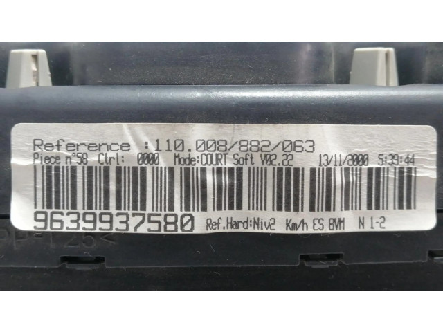 Přístrojová deska Peugeot 406 9639937580, CUADROINSTRUMENTOS