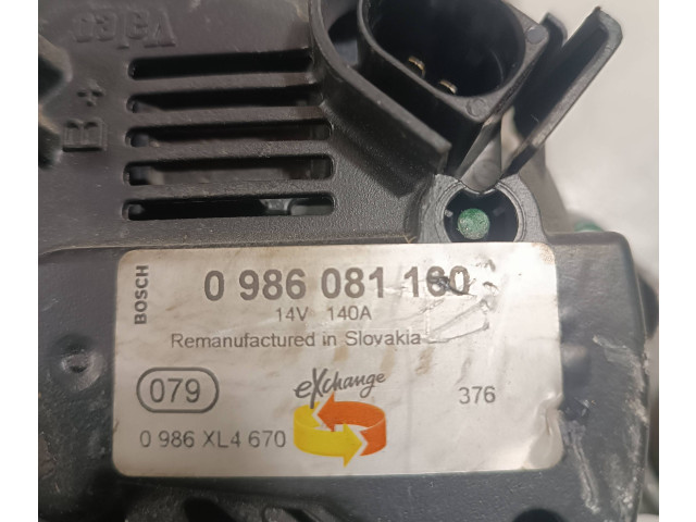 Генератор 0986081160, 0986XL4670   Volkswagen Caddy      