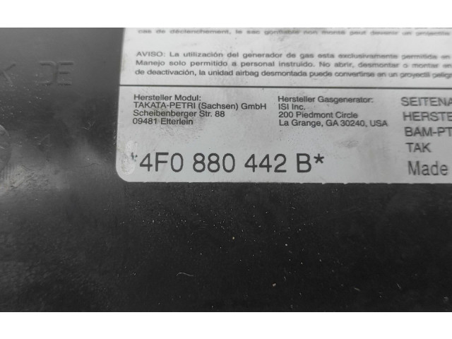 Подушка безопасности в сиденье TRAS, 4F0880442B Audi A6 S6 C6 4F