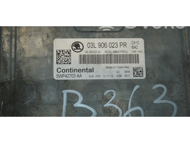 Блок управления двигателя 03L906023PR   Skoda Superb B6 (3T)