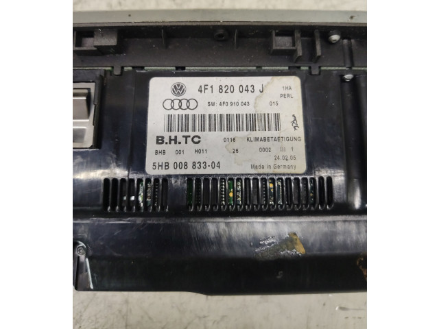 Блок управления климат-контролем 4F1820043J   Audi A6 S6 C6 4F
