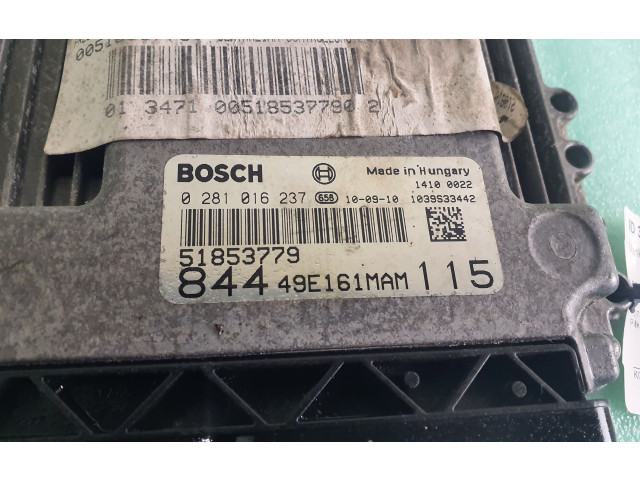 Блок управления двигателя 0281016237, 51853779 Lancia Delta III
