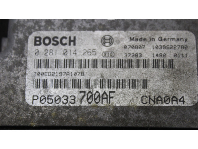 Řídící jednotka 0281014265 Chrysler Sebring (JS) 2008