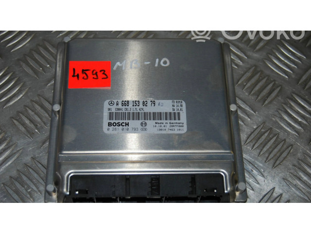 Блок управления двигателя 6681530279 Mercedes-Benz A W168