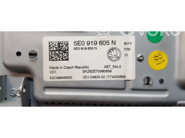 Дисплей 5E0919605NBIO, 5E0919605N Skoda Octavia Mk3 (5E)
