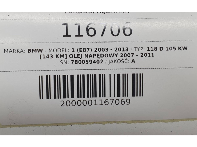 Turbodmychadlo Турбина 780059402   BMW 1 E81 E87   