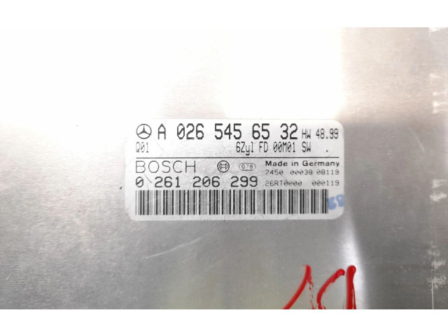 Řídící jednotka A0265456532, 0261206299 Mercedes-Benz E AMG W210 2000