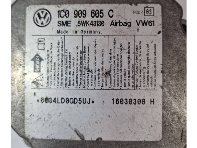 Блок подушек безопасности 1C0909605C, 16030308H   Volkswagen PASSAT B5.5