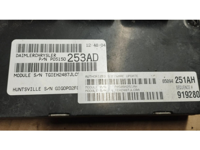 Řídící jednotka P05150253AD Chrysler Town & Country V 2010