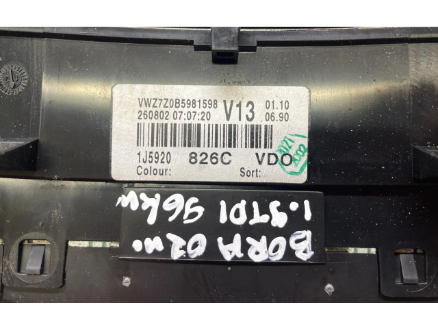Přístrojová deska Volkswagen Bora 2003 1J5920826C, VWZ7Z0B5981598