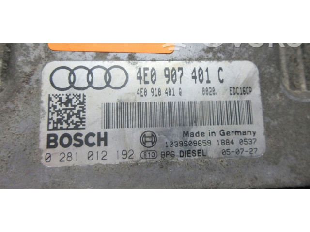 Řídící jednotka 4E0907401C Audi A8 S8 D3 4E 2005