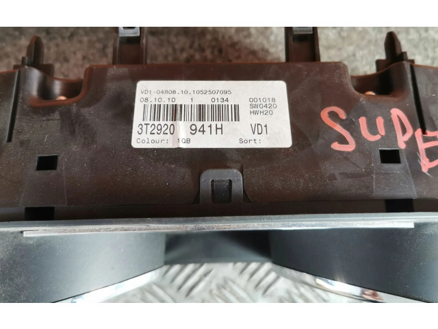 Спидометр (приборный щиток)    3T2920941H   Skoda Superb B6 (3T)