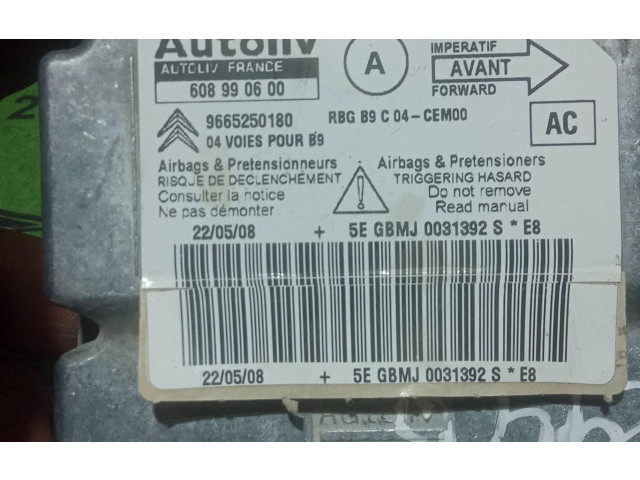 Блок подушек безопасности 9665250180 Citroen Berlingo