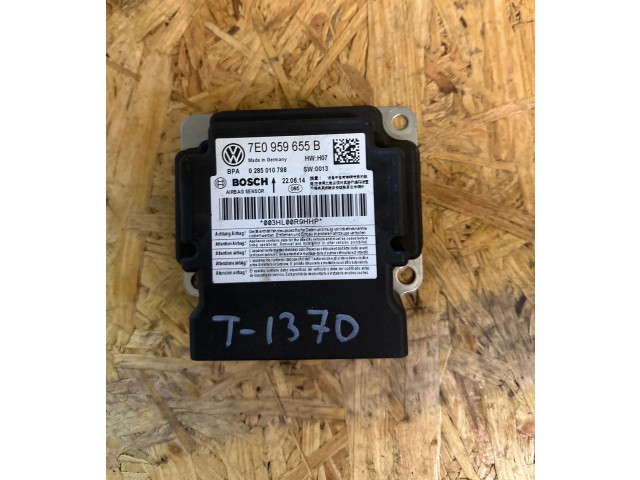 Блок подушек безопасности 0285010798, 7E0959655B Volkswagen Transporter - Caravelle T5