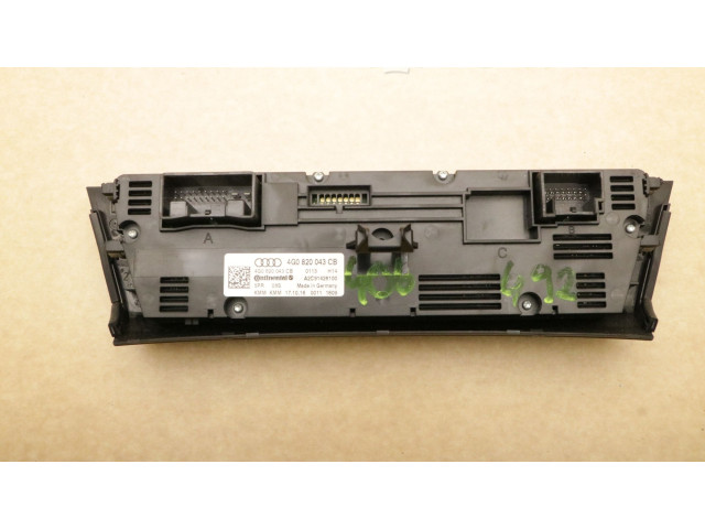 Блок управления климат-контролем 4G0820043CB, 4G0820043CB   Audi A6 S6 C7 4G