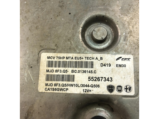 Блок управления двигателем Блок управления 55267343 Fiat Qubo