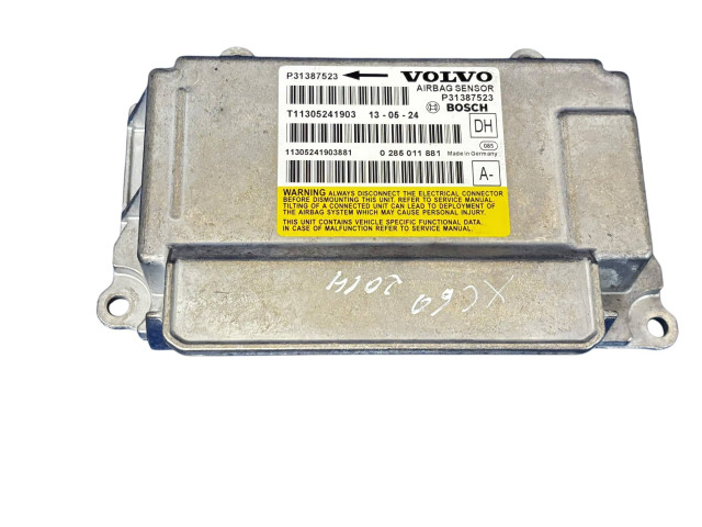 Блок подушек безопасности 31387523, 0285011881   Volvo XC60