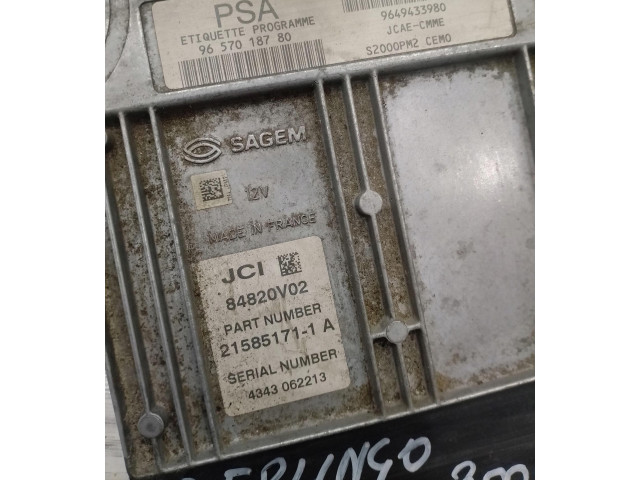 Řídící jednotka 9657018780   Citroen Berlingo 1999