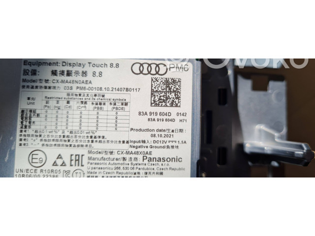 Дисплей 83A919604D Audi Q3 F3