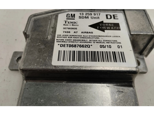 Блок подушек безопасности 13259917 Opel Meriva A