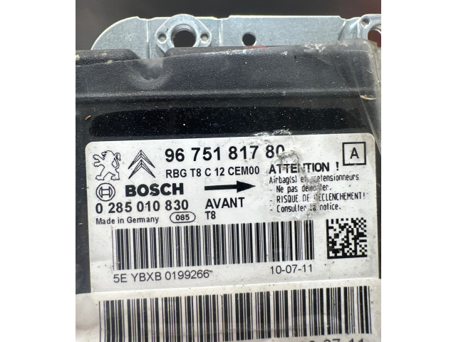 Блок подушек безопасности 9675181780, 0285010830   Peugeot 5008