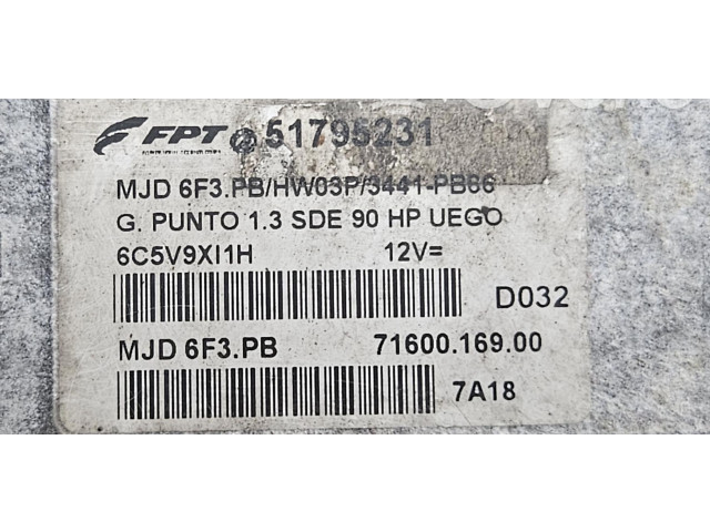 Řídící jednotka 51795231 Fiat Punto (199) 2007