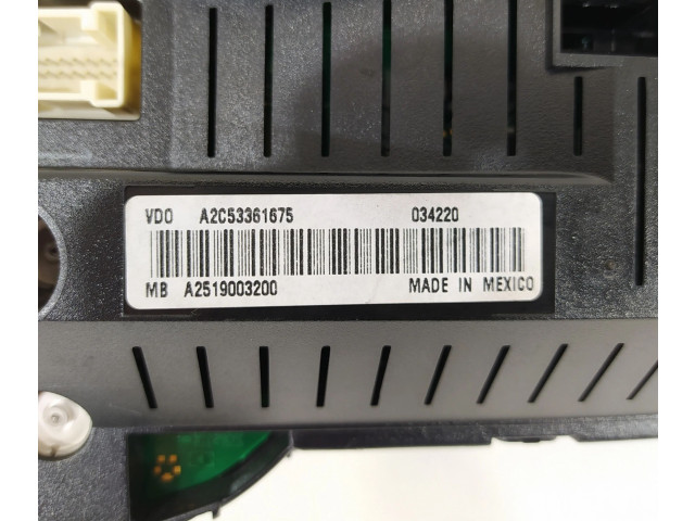 Панель приборов A2519003200, A2C53361675 Mercedes-Benz R W251