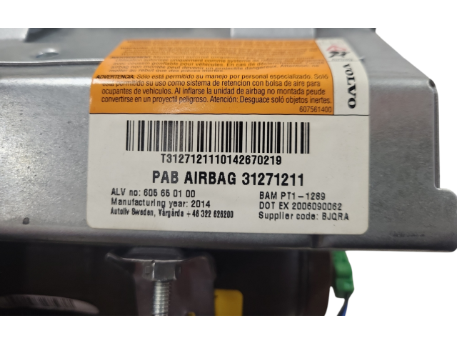 Подушка безопасности пассажира 31271211, 605650100   Volvo V70