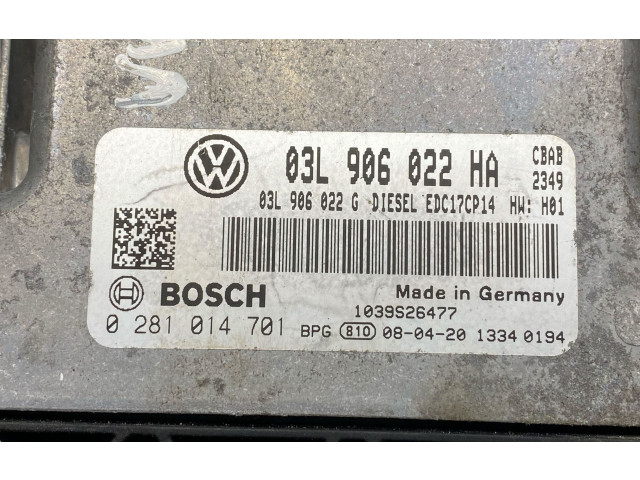 Řídící jednotka 03L906022G, 03L906022HA Volkswagen Tiguan 2008
