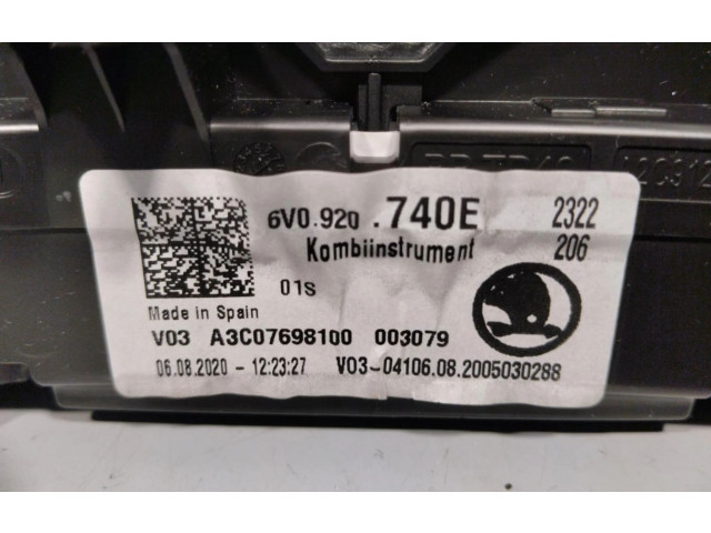 Панель приборов 6V0920740E Skoda Fabia Mk3 (NJ)