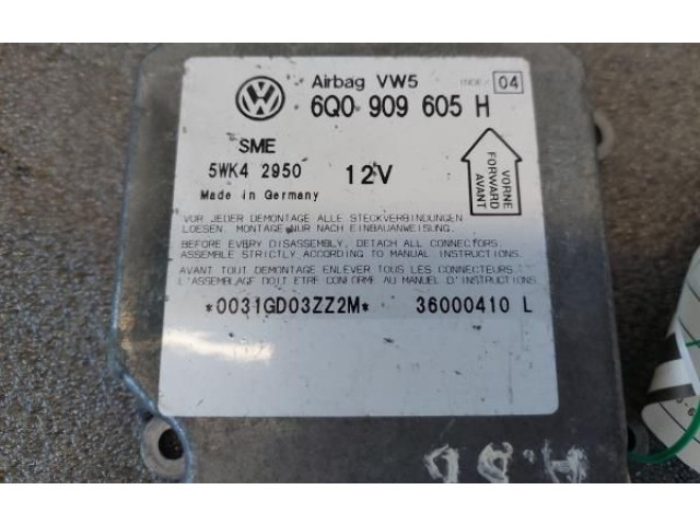 Блок подушек безопасности 6Q0909605H Skoda Fabia Mk1 (6Y)