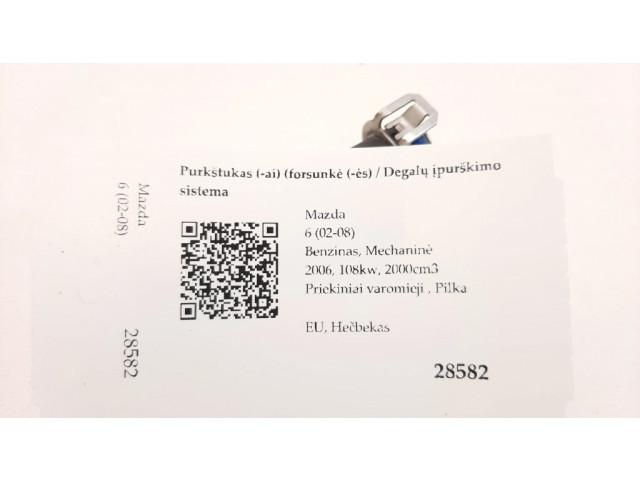 Vstřikovač 0280158103, 4221105124537 Mazda 6 pro benzínový motor 2.0