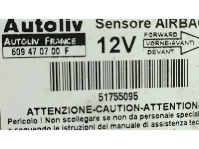 Блок подушек безопасности 609470700F Fiat Linea