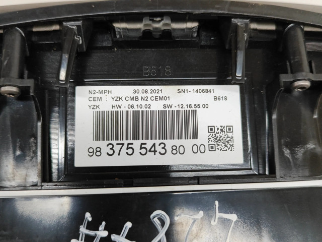 Přístrojová deska Citroen C3 2021 769167680U, 9837554380