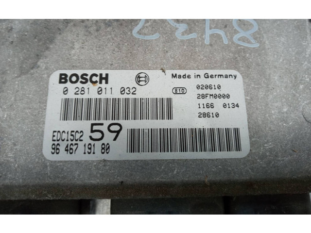 Блок управления двигателя 9646719180, 0281011032   Citroen C8