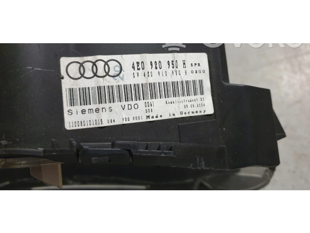 Панель приборов 4E0920950H Audi A8 S8 D3 4E