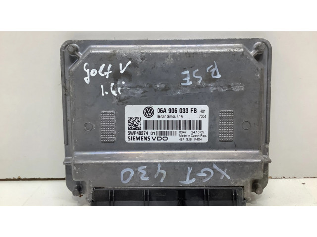 Блок управления двигателя 06A906033FB   Volkswagen Golf V