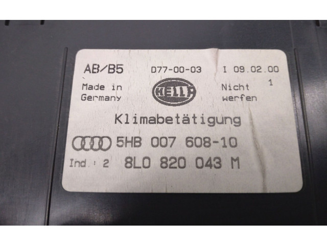 Блок управления климат-контролем 8L0820043M   Audi A3 S3 8L