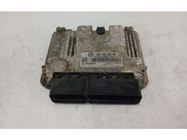 Блок управления двигателя 03G906021RH, 0281014136 Skoda Octavia Mk2 (1Z)