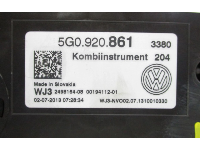 Панель приборов 5G0920861 Volkswagen Golf VII