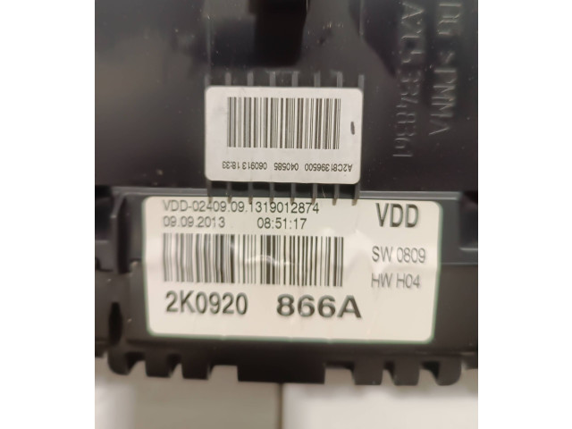 Přístrojová deska Volkswagen Caddy 2012 2K0920866A, 1319012874