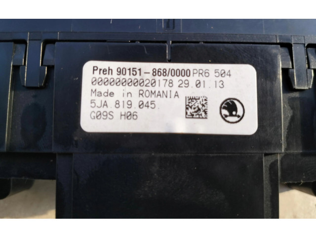 Блок управления климат-контролем 5ja819045 Skoda Rapid (NH)