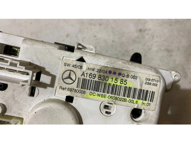 Блок управления климат-контролем a1698301585, 1698301585   Mercedes-Benz A W169