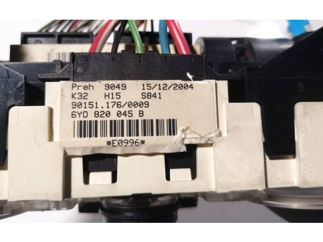 Блок управления климат-контролем 6y0820045b, 901511760009 Skoda Fabia Mk1 (6Y)