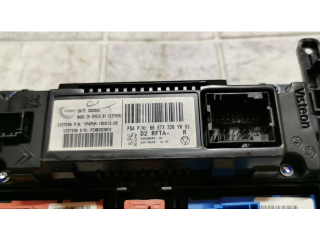 Блок управления климат-контролем 96573326, 96512442XT   Peugeot 407