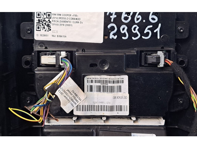 Блок управления климат-контролем 3457343, 3457343   Mini One  Cooper F56 F55